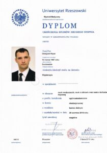 Dyplom magistra fizjoterapii, Uniwersytet Rzeszowski, Grzegorz Kłysz